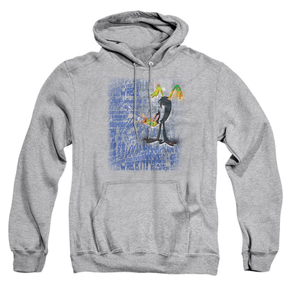 Looney Tunes Graffiti Duck Mens Hoodie Athletic Heather Officially Licensed