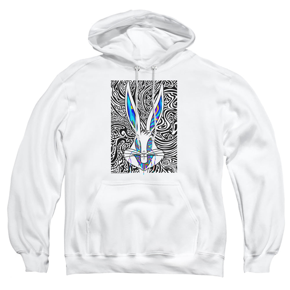 Looney Tunes Wild Bugs Mens Hoodie White Officially Licensed