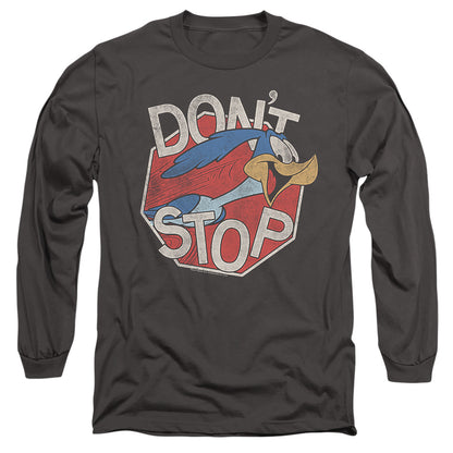 Looney Tunes Dont Stop Mens Long Sleeve Shirt Charcoal Officially Licensed Officially Licensed
