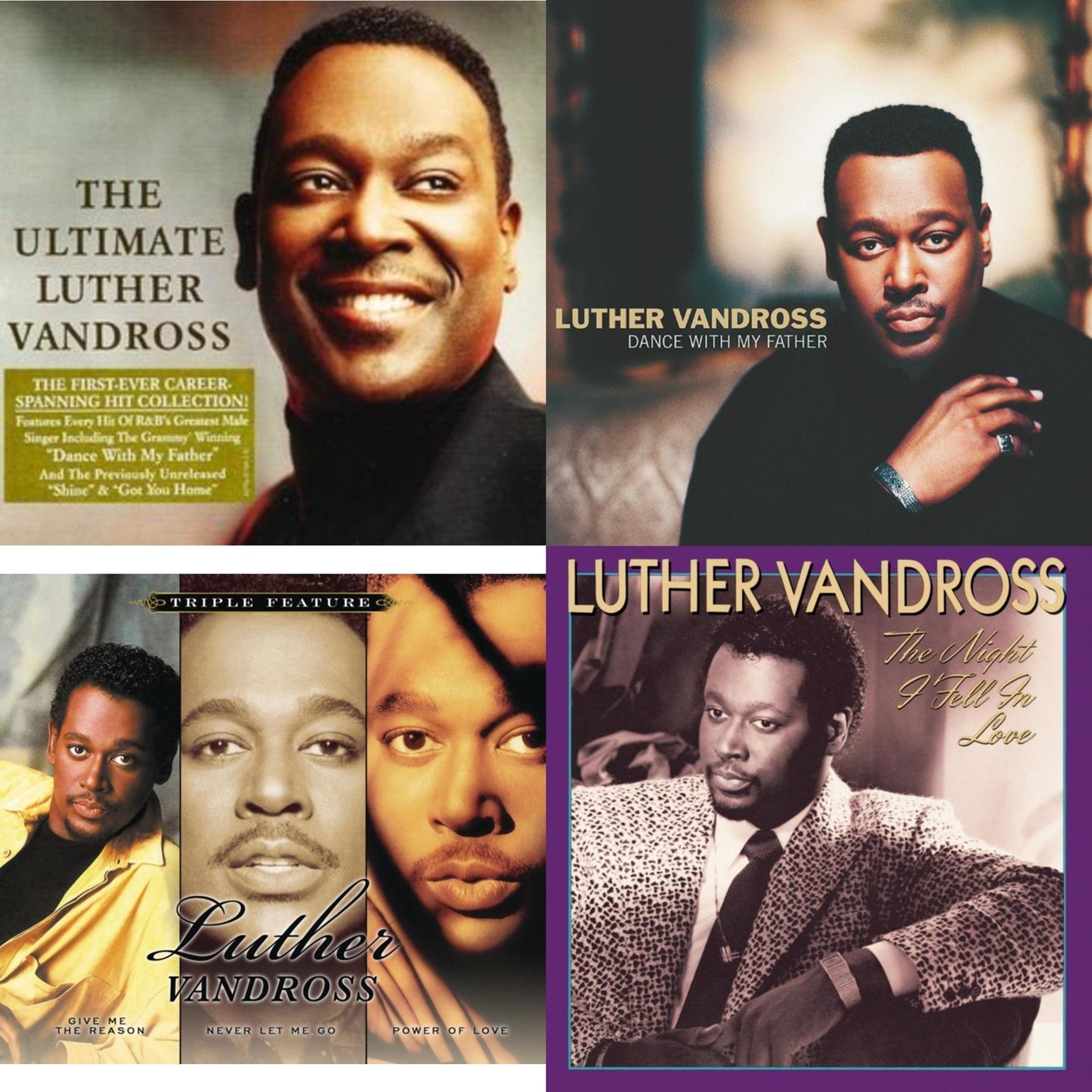Luther Vandross - Best Of Luther Vandross & Dance With My Father & Give Me The Reason / Never Let Me Go / Power Of Love & Night I Fell In Love - CD Bundle