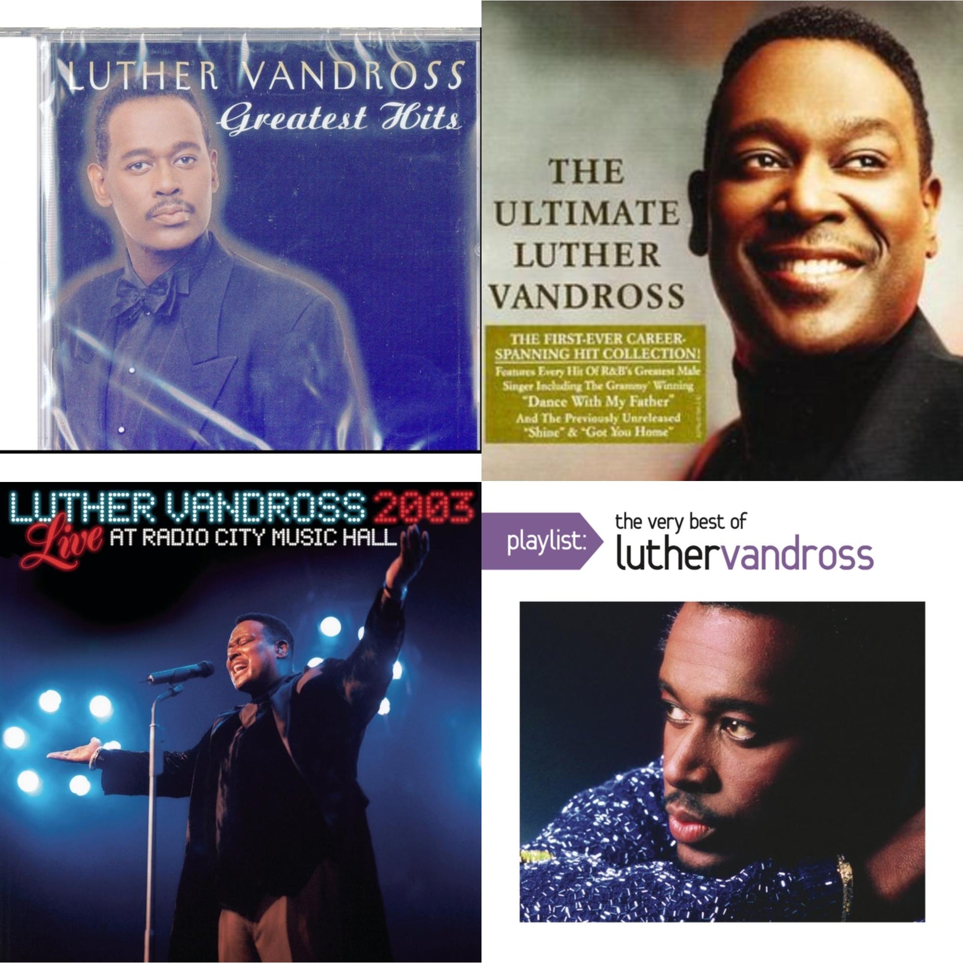 Luther Vandross - Greatest Hits & Best Of Luther Vandross & Live Radio City Music Hall 2003 & Playlist: Very Best Of Luther Vandross - CD Bundle