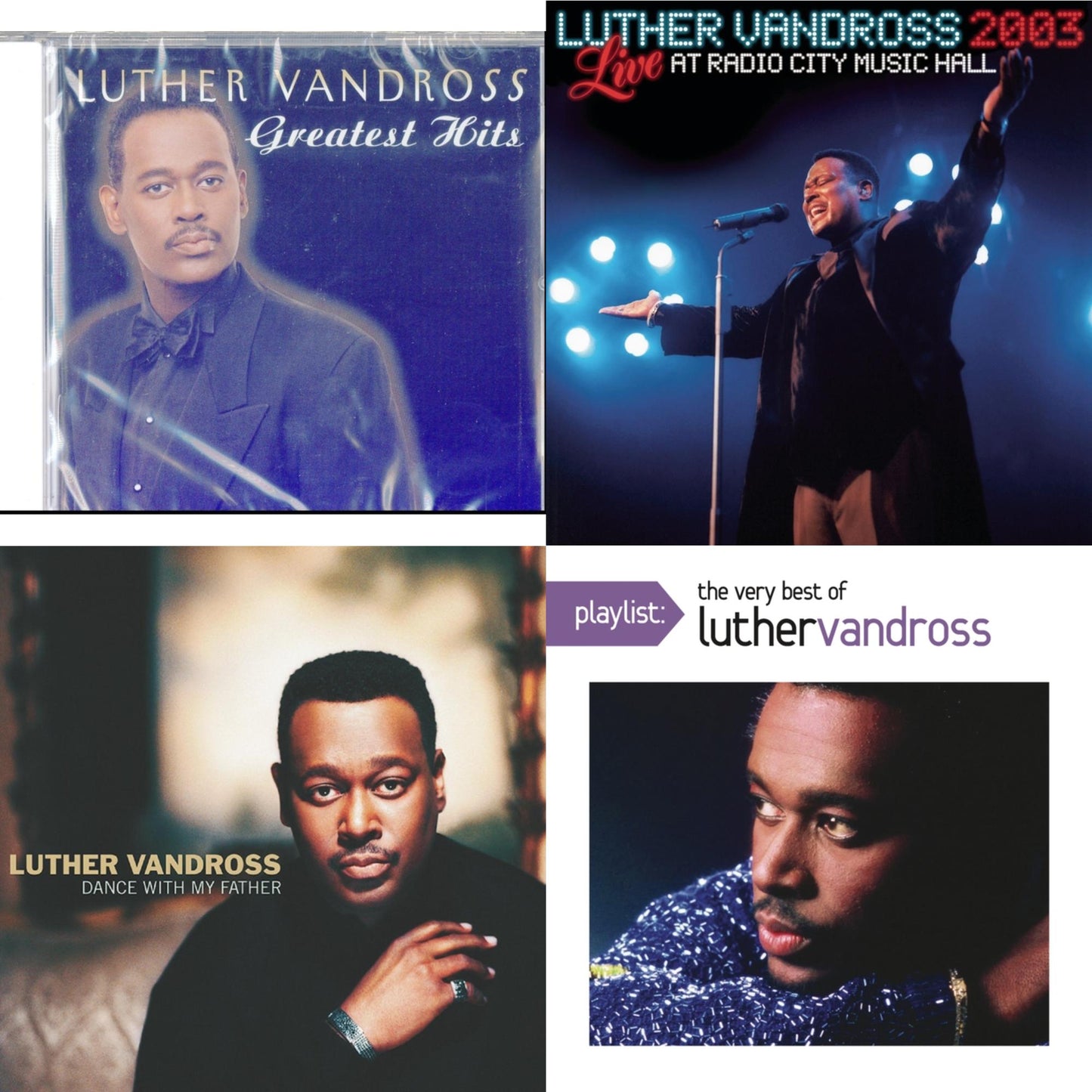 Luther Vandross - Greatest Hits & Live Radio City Music Hall 2003 & Dance With My Father & Playlist: Very Best Of Luther Vandross - CD Bundle