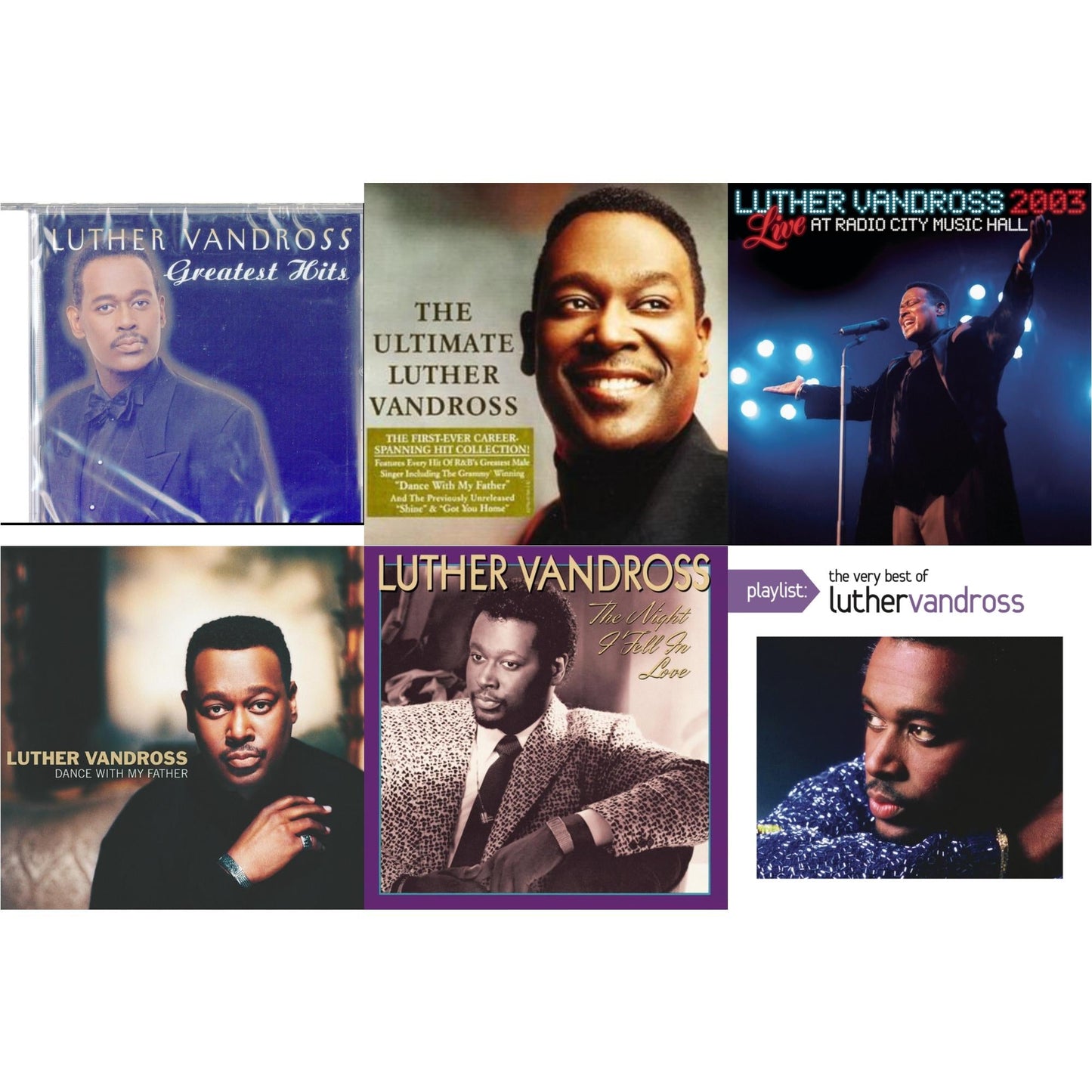 Luther Vandross - Greatest Hits & Best Of Luther Vandross & Live Radio City Music Hall 2003 & Dance With My Father & Night I Fell In Love & Playlist: Very Best Of Luther Vandross - CD Bundle
