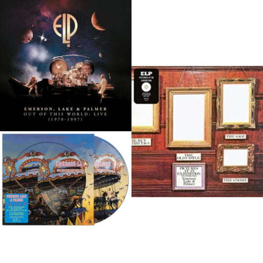 Lake & Palmer Emerson - Out Of This World: Live (1970-1997) (10LP) & Pictures At An Exhibition (White LP Vinyl) & Black Moon