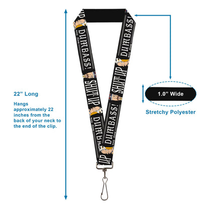 Beavis and Butthead Shut Up Dumb Ass Lanyard