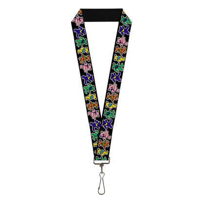 Grateful Dead Dancing Bears Black Lanyard