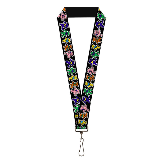 Grateful Dead Dancing Bears Black Lanyard