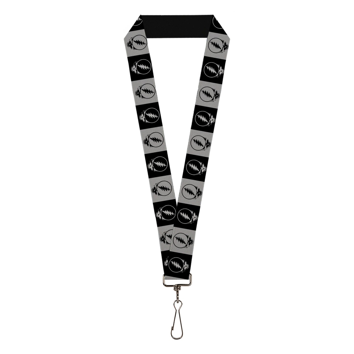 Grateful Dead Steal Your Face Blocks Black Lanyard