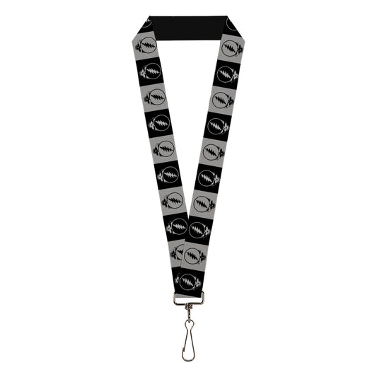 Grateful Dead Steal Your Face Blocks Black Lanyard