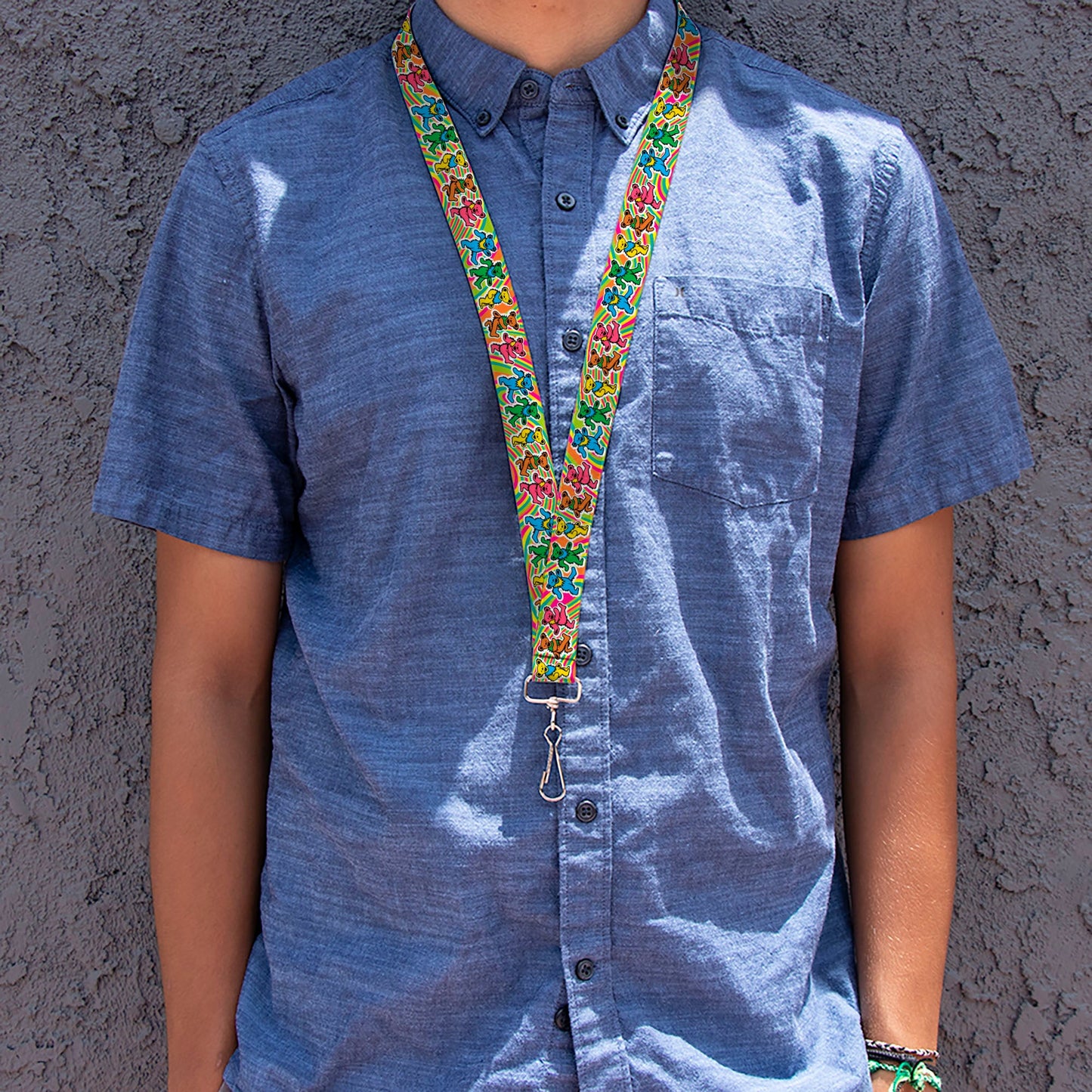 Grateful Dead Dancing Bears Swirl Lanyard