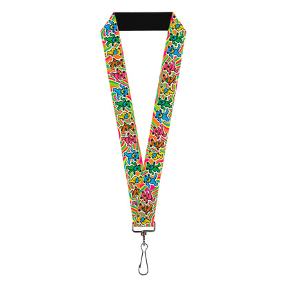 Grateful Dead Dancing Bears Swirl Lanyard