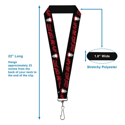 IT Chapter Two Pennywise Face Come Back and Play Lanyard