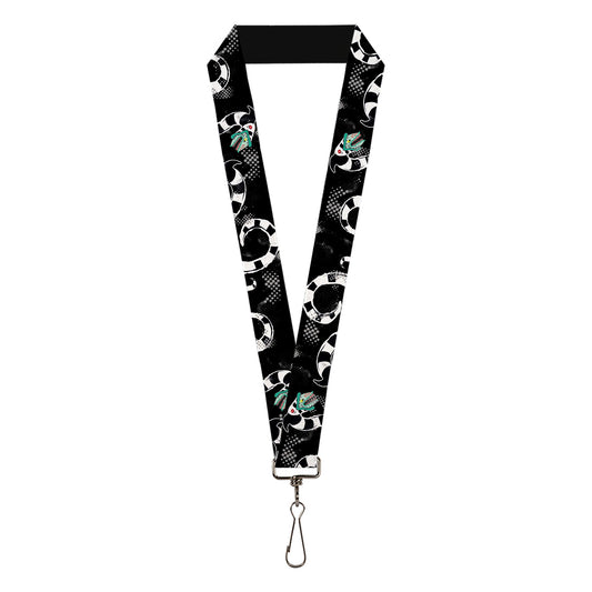 Beetlejuice Sandworm Halftone Repeat Lanyard