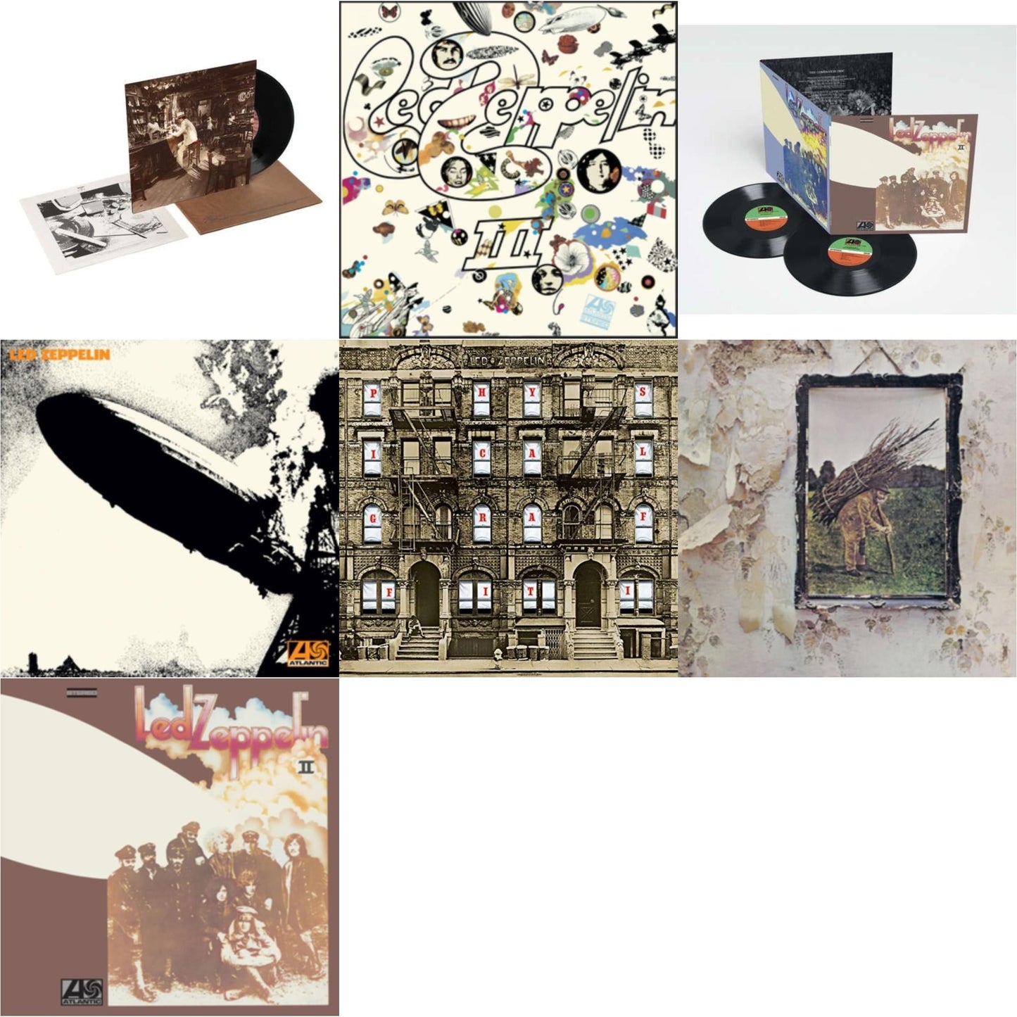Led Zeppelin - Led Zeppelin Ii (Deluxe Remastered/2LP/180) & In Through The Out Door & Led Zeppelin Iii (Remastered Original/180G) & Led Zeppelin Iv & Physical Graffiti (2015 Remaster) & Led Zeppelin Ii (180G/Remastered) & Led Zeppelin I