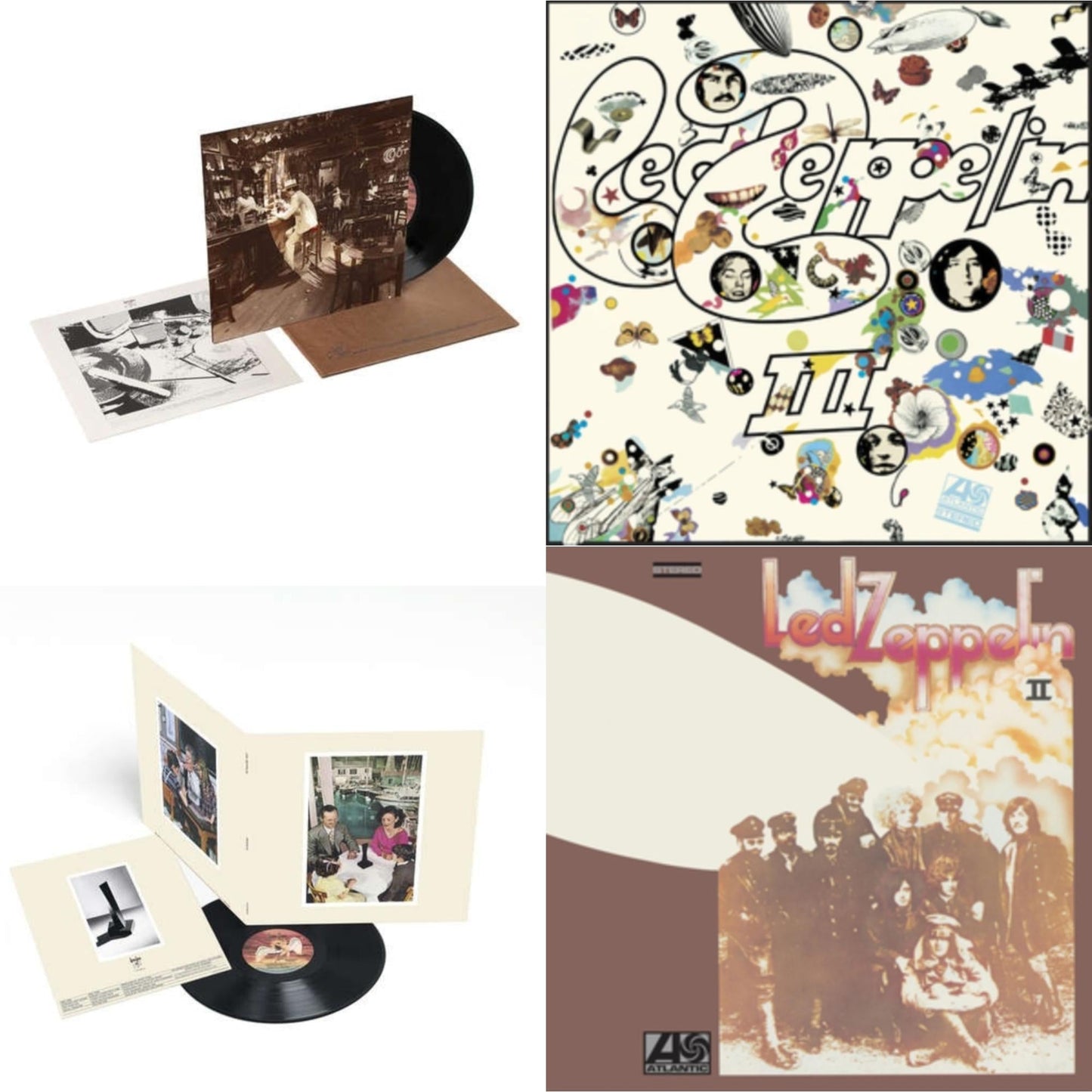 Led Zeppelin - In Through The Out Door & Led Zeppelin Iii (Remastered Original/180G) & Presence & Led Zeppelin Ii (180G/Remastered) - LP Vinyl Bundle
