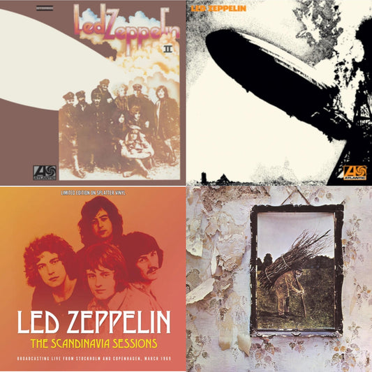 Led Zeppelin - Led Zeppelin Ii (180G/Remastered) & Led Zeppelin I (180G/Remastered) & Scandinavia Sessions (Splatter LP Vinyl) & Led Zeppelin Iv (Clear LP Vinyl/180G) (Atl75)