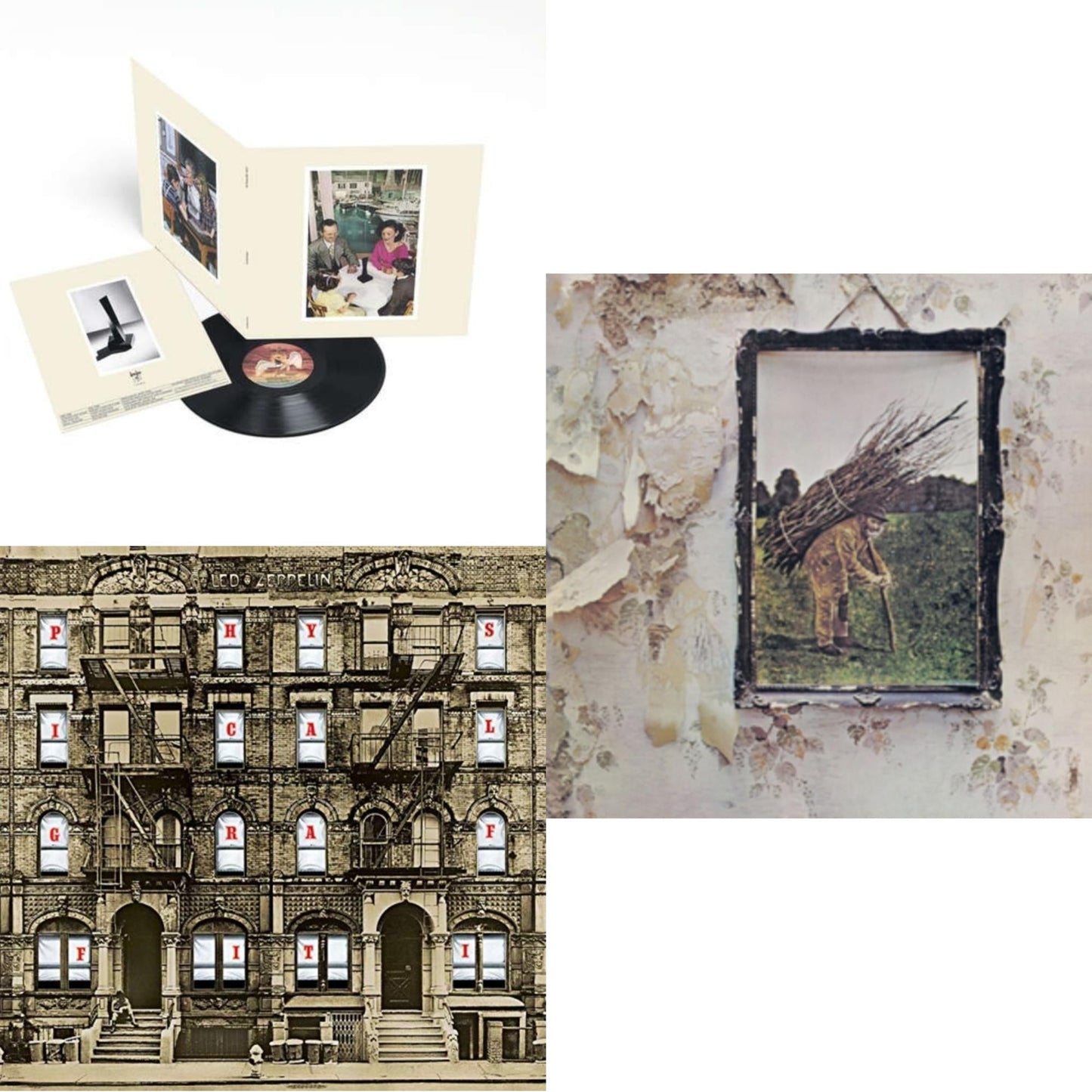 Led Zeppelin - Led Zeppelin Iv & Physical Graffiti (2015 Remaster) & Presence - LP Vinyl Bundle