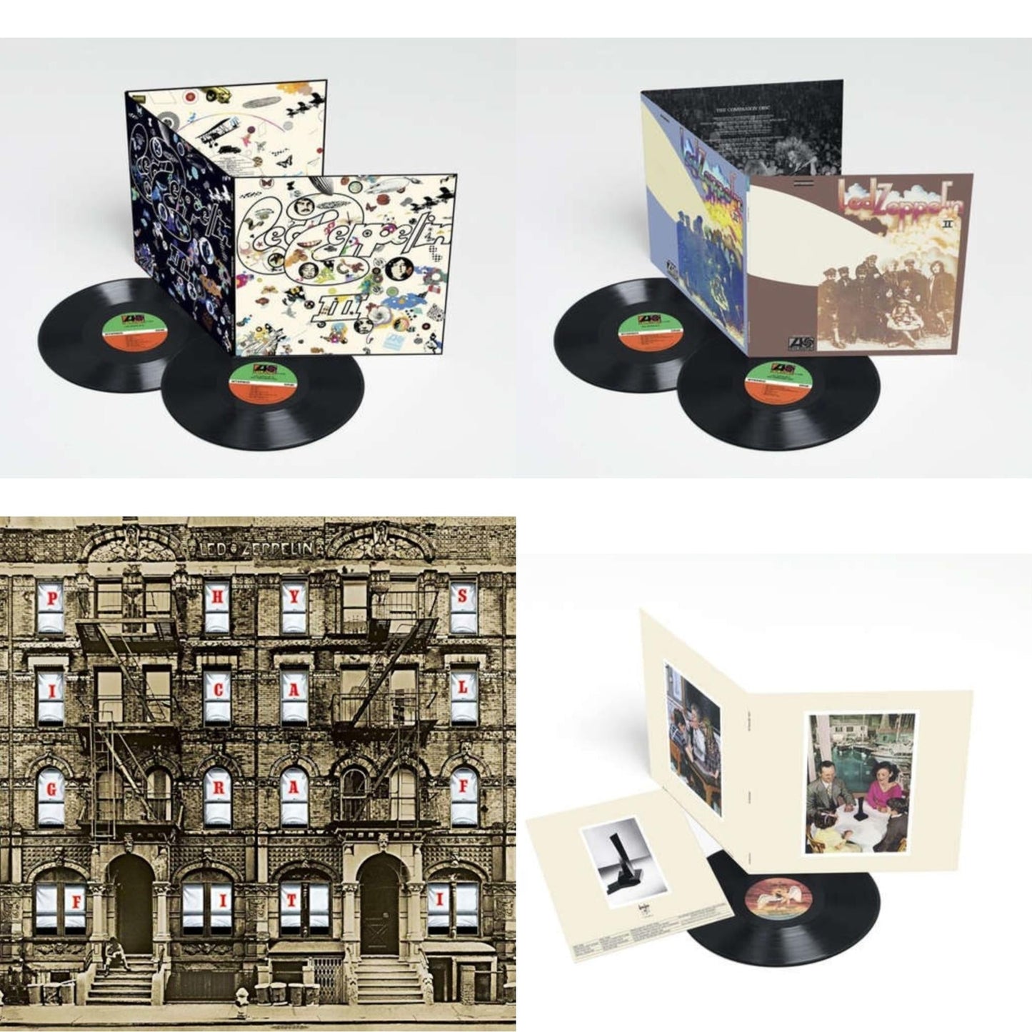Led Zeppelin - Led Zeppelin Iii (2LP/180G) & Led Zeppelin Ii (Deluxe Remastered/2LP/180) & Physical Graffiti (2015 Remaster) & Presence