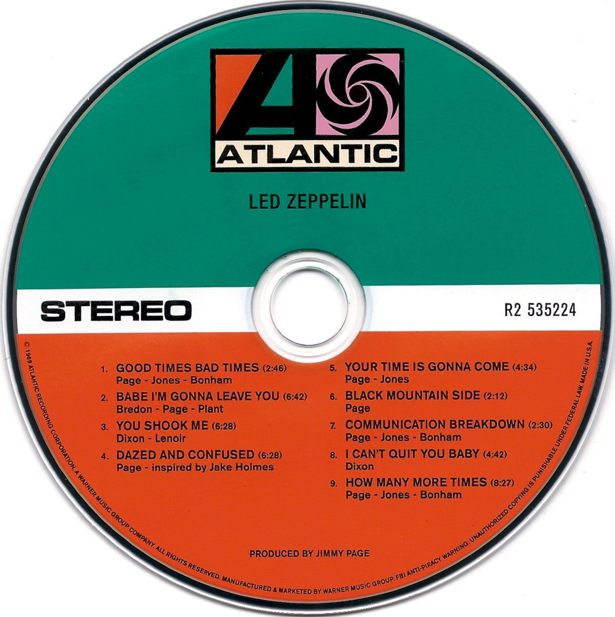 Led Zeppelin – Led Zeppelin I Remastered Original Album Music CD