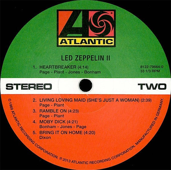 Led Zeppelin – Led Zeppelin II: Remastered Original Album (LP Vinyl) Vinyl Record