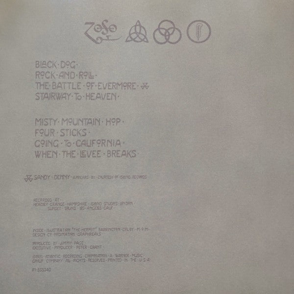 Led Zeppelin – Led Zeppelin IV: Remastered Original Album (LP Vinyl) Vinyl Record