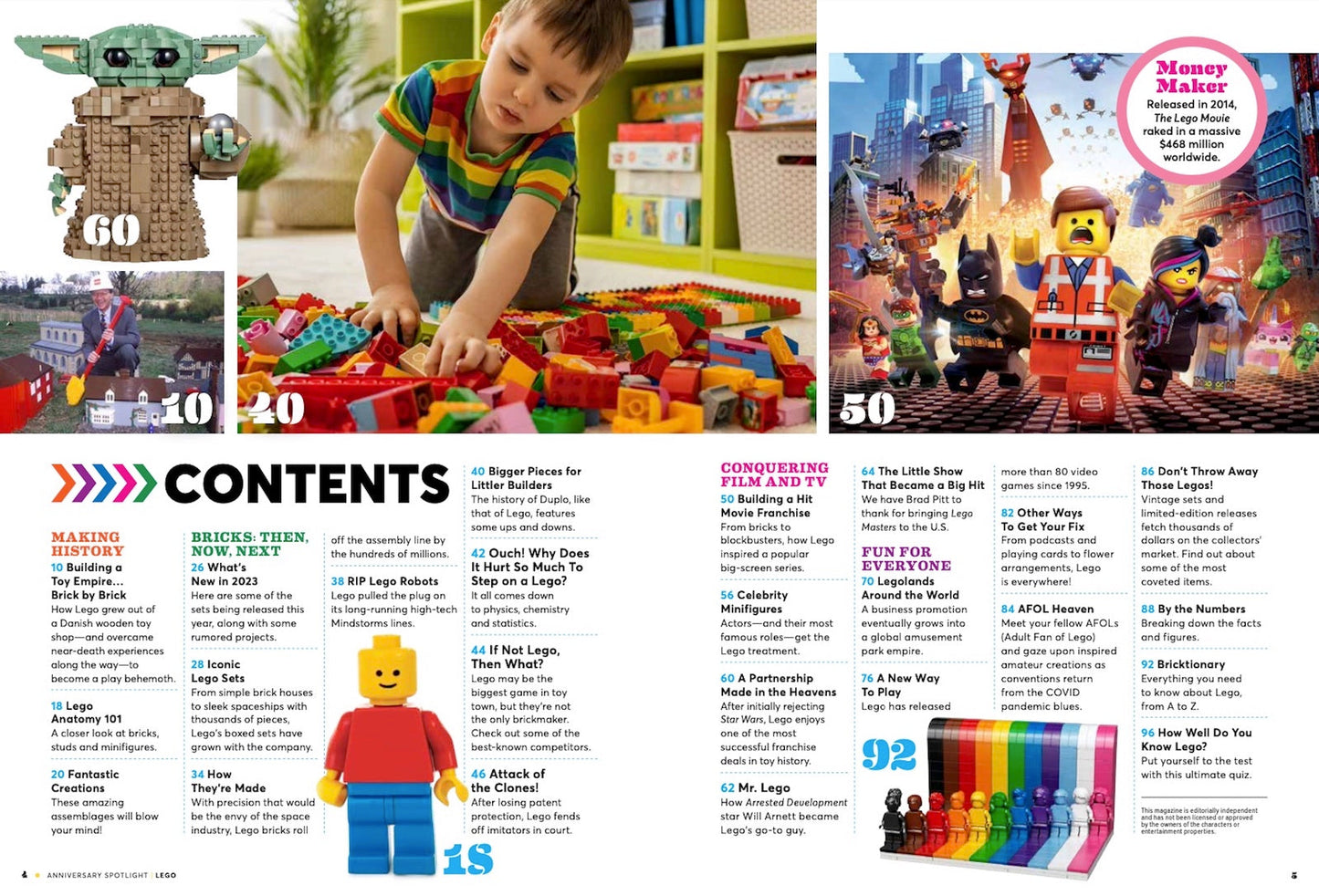 LEGO - 65 Year Special Collector's Issue Featuring Your Favorite Characters, Iconic Sets, By Fans For Fans, Independent & Unofficial! + What's New In 2023 Avatar, Super Mario, Indiana Jones, & More!
