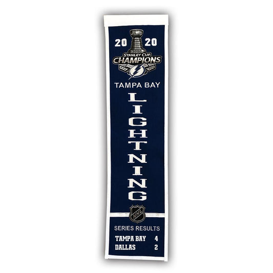 Tampa Bay Lightning 2020 Stanley Cup Champions NHL Hockey Heritage Banner