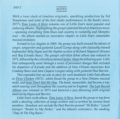 Little Feat – Time Loves a Hero Music CD