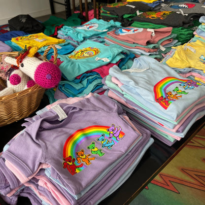 Grateful Dead Rainbow Bears Baby Short Sleeve One Piece