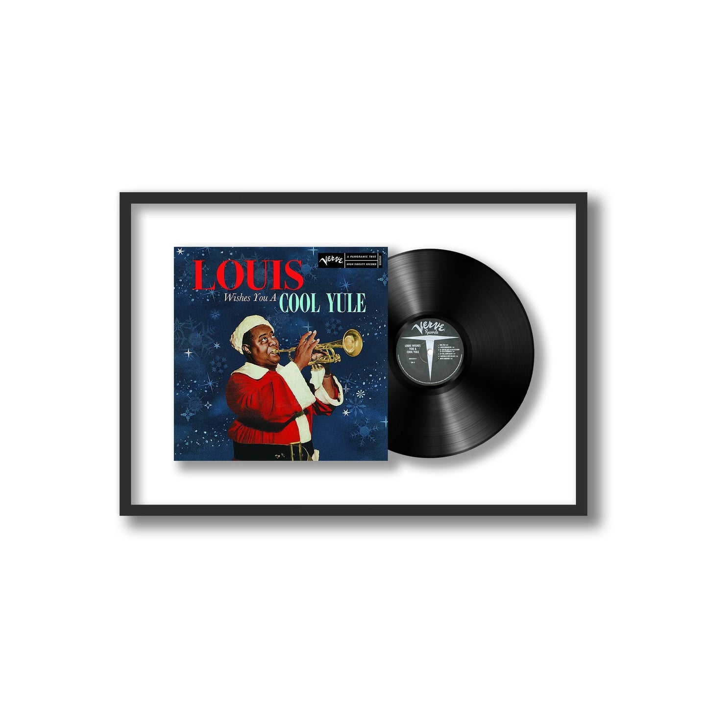 Louis Armstrong Louis Wishes You A Cool Yule Framed Vinyl Record