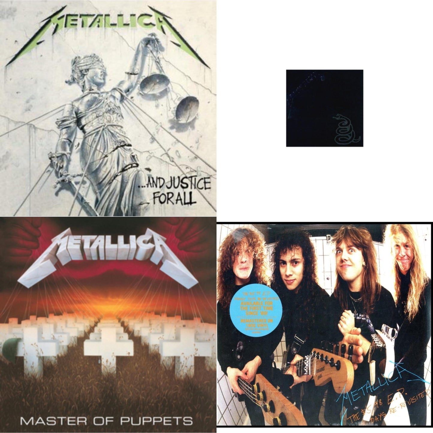 Metallica - Metallica (Remastered/2LP) & Master Of Puppets (Remastered) & $5.98 Ep: Garage Days Re-Revisited (Remastered) & And Justice For All (Remastered)