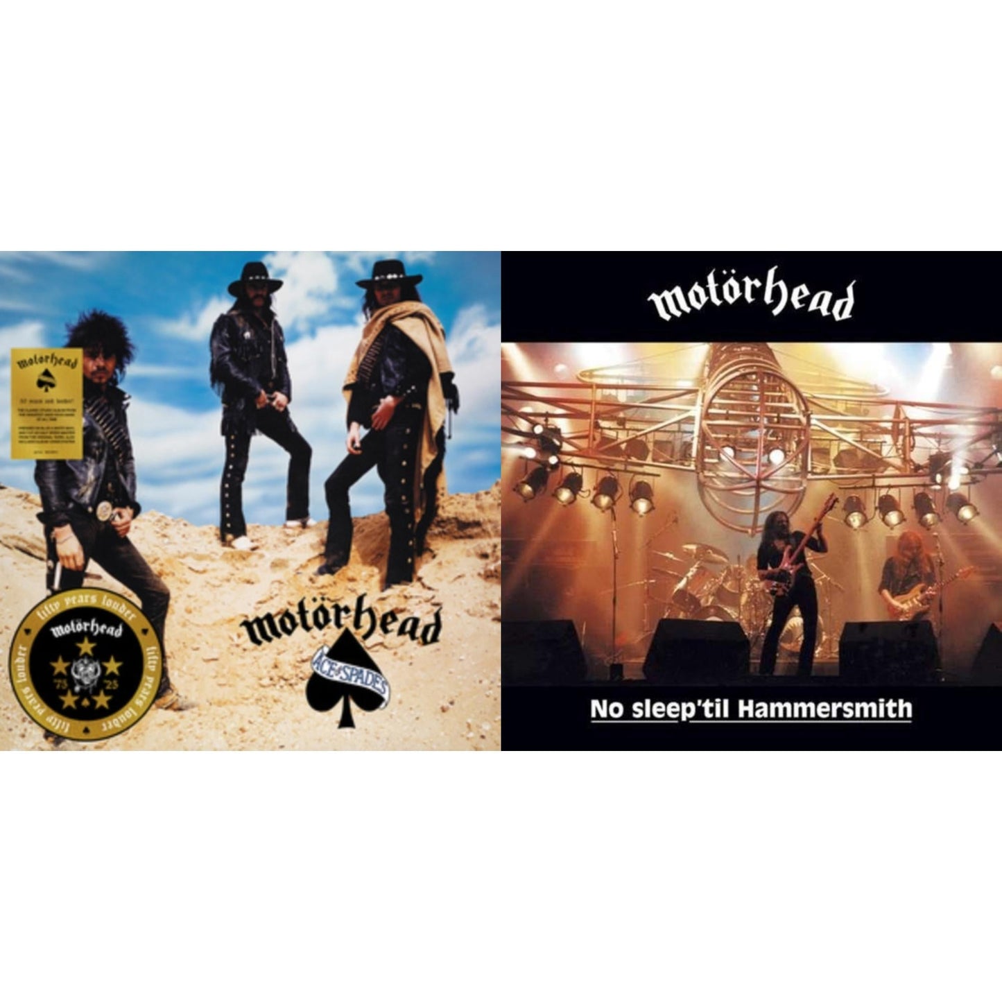 Motorhead - Ace Of Spades (50Th Anniversary) (Blue/White LP Vinyl/Half-Speed Master) & No Sleep Til Hammersmith