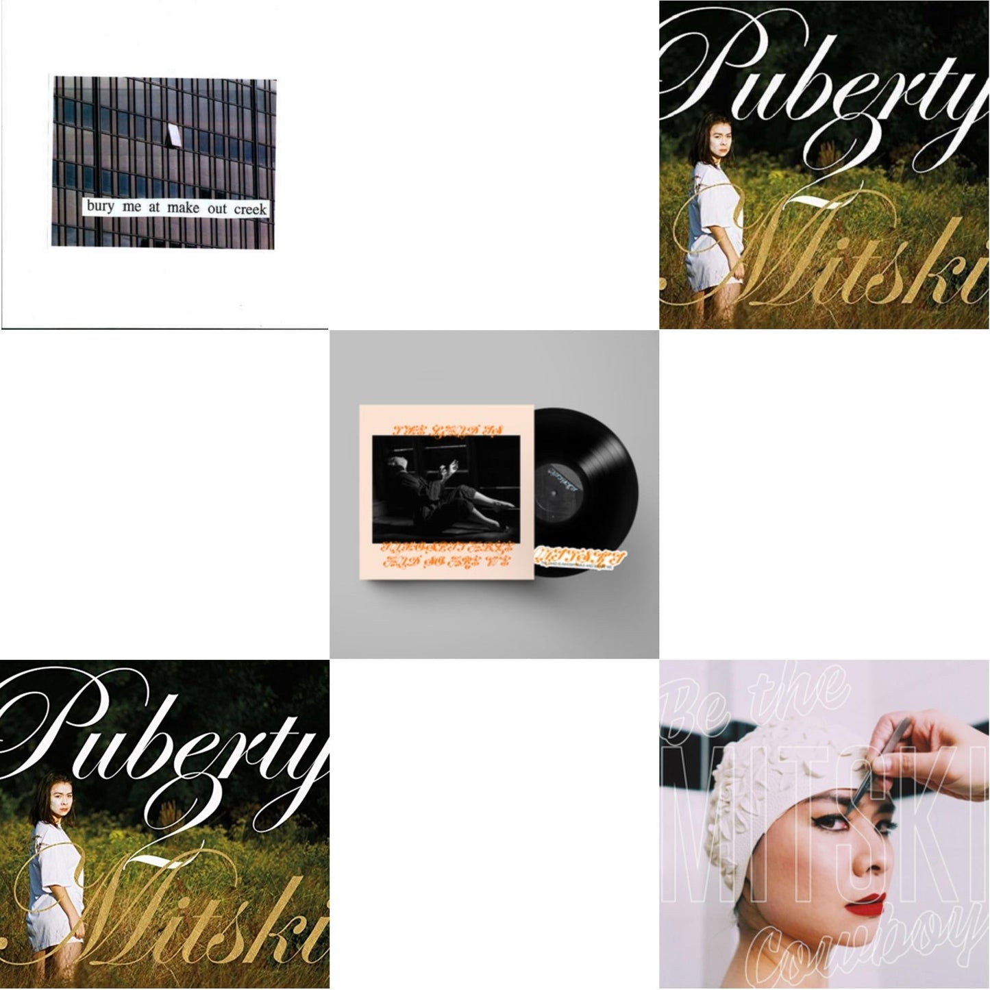 Mitski - Bury Me At Makeout Creek & Puberty 2 (White LP Vinyl) & Land Is Inhospitable & So Are We & Puberty 2 & Be The Cowboy