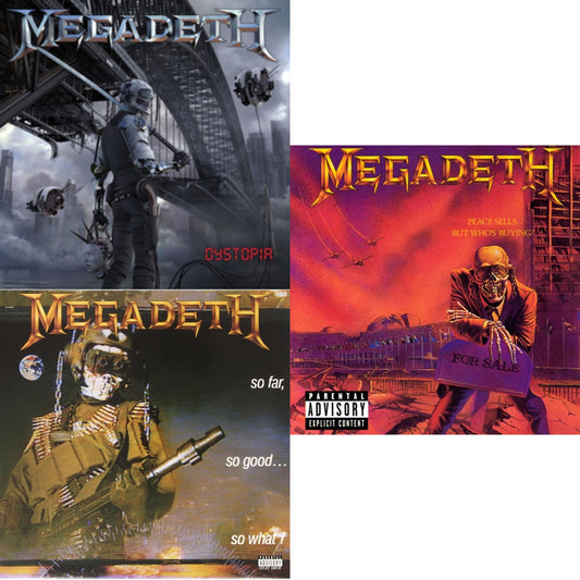Megadeth - Peace Sells But Who's Buying & So Far So Good So What & Dystopia - LP Vinyl Bundle