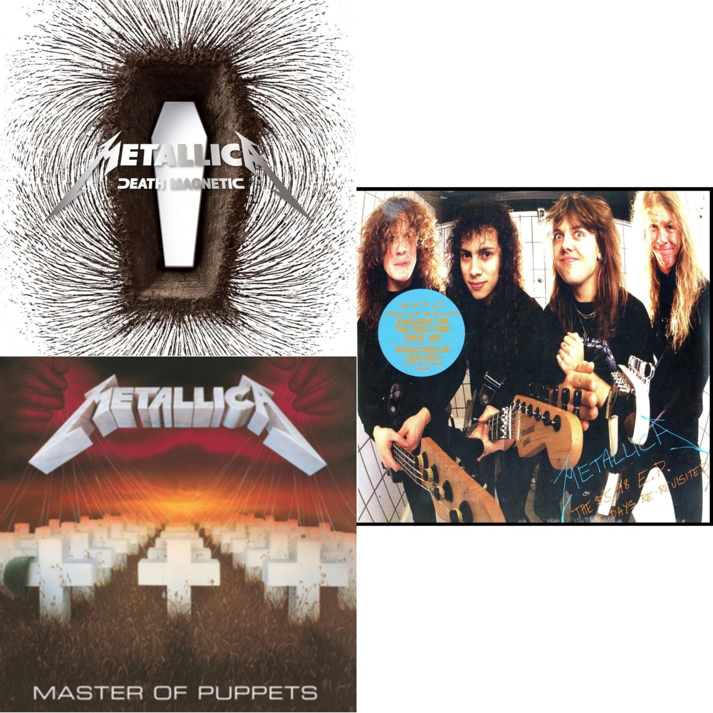 Metallica - Death Magnetic & Master Of Puppets (Remastered) & $5.98 Ep: Garage Days Re-Revisited (Remastered) - LP Vinyl Bundle
