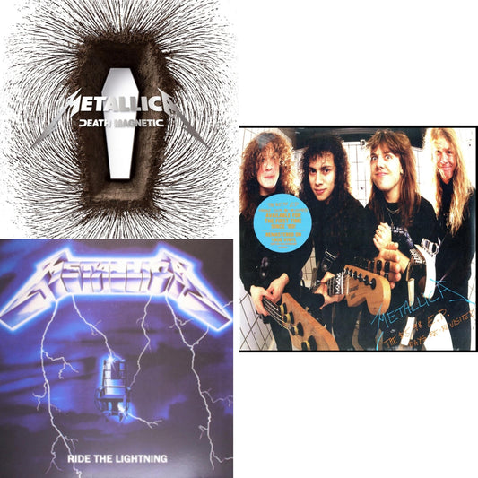 Metallica - Death Magnetic & Ride The Lightning (180G) & $5.98 Ep: Garage Days Re-Revisited (Remastered) - LP Vinyl Bundle