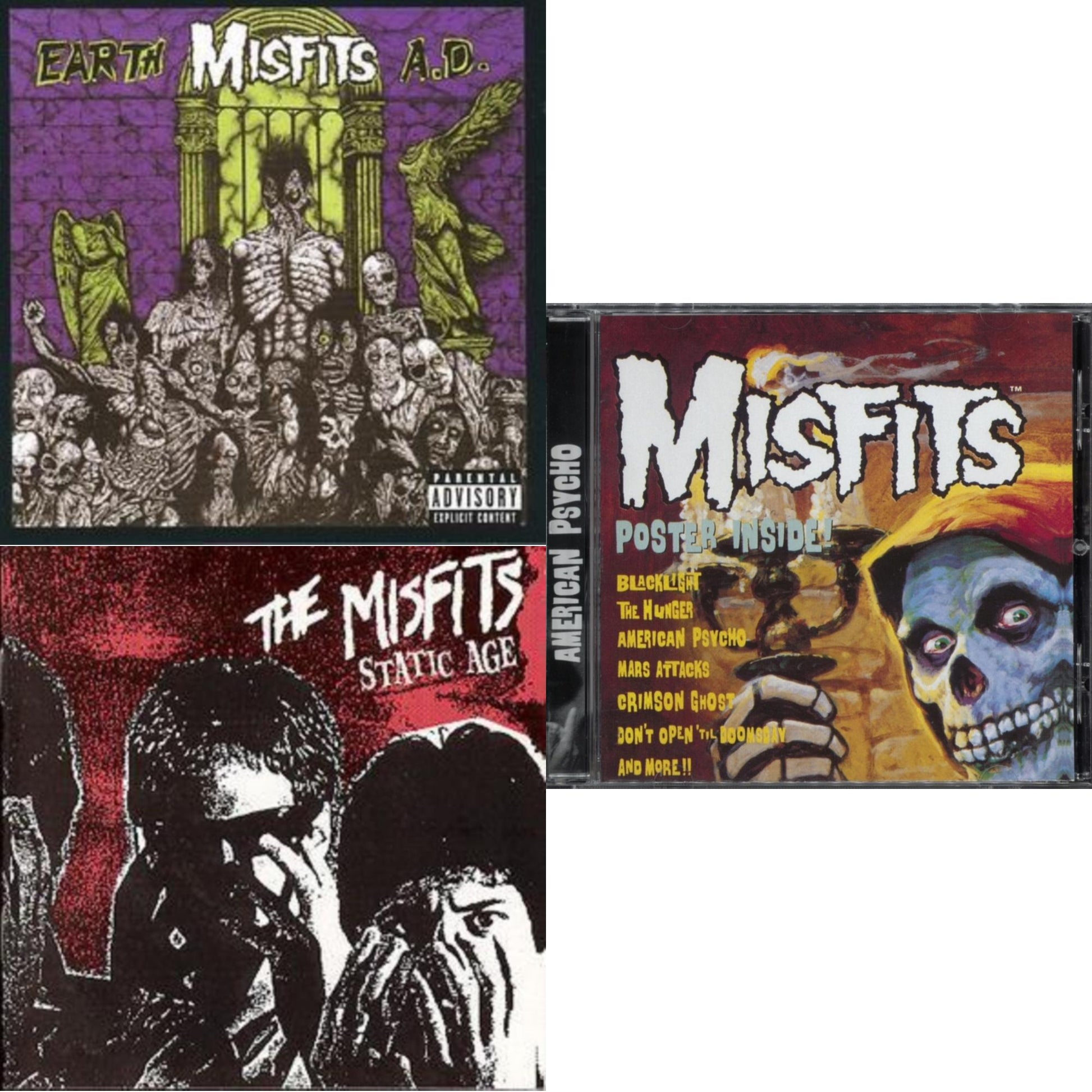 Misfits - Earth A.D. / Die Die My Darling & Static Age & American Psycho - CD Bundle