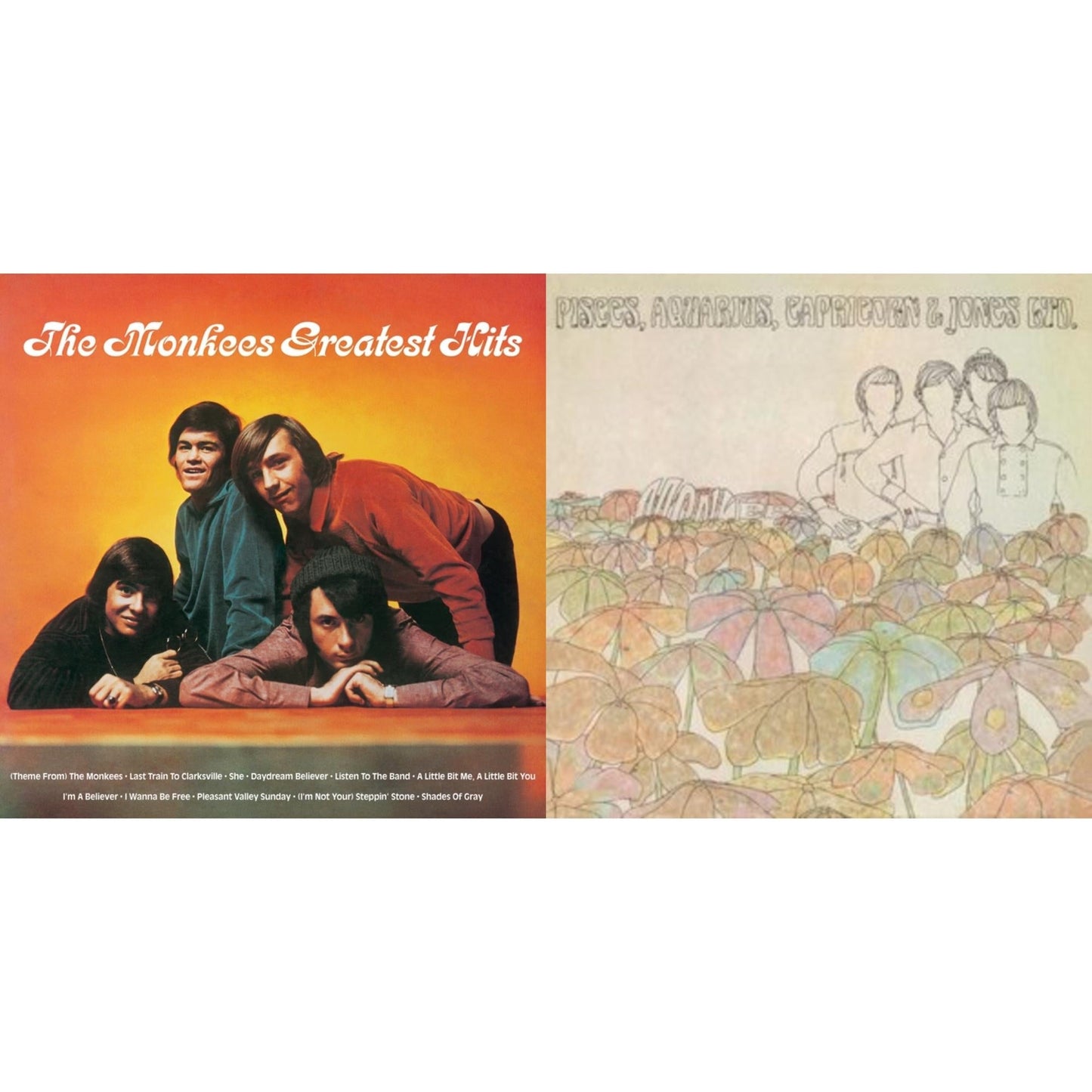 Monkees - Greatest Hits (Yellow LP Vinyl) (Rocktober) & Pisces, Aquarius, Capricorn & Jones Ltd. (Violet LP Vinyl/Limited Anniversary Edition)