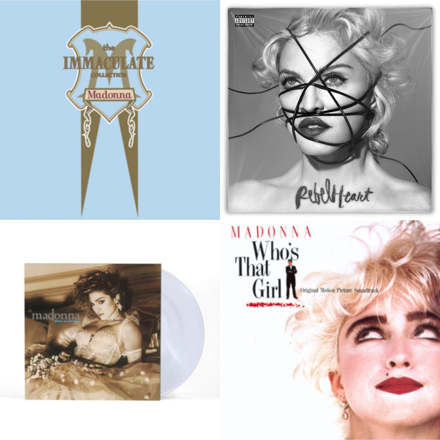 Madonna - Rebel Heart & Like A Virgin & Immaculate Collection (2LP) & Who's That Girl Ost (Back 2 The 80S) (I)