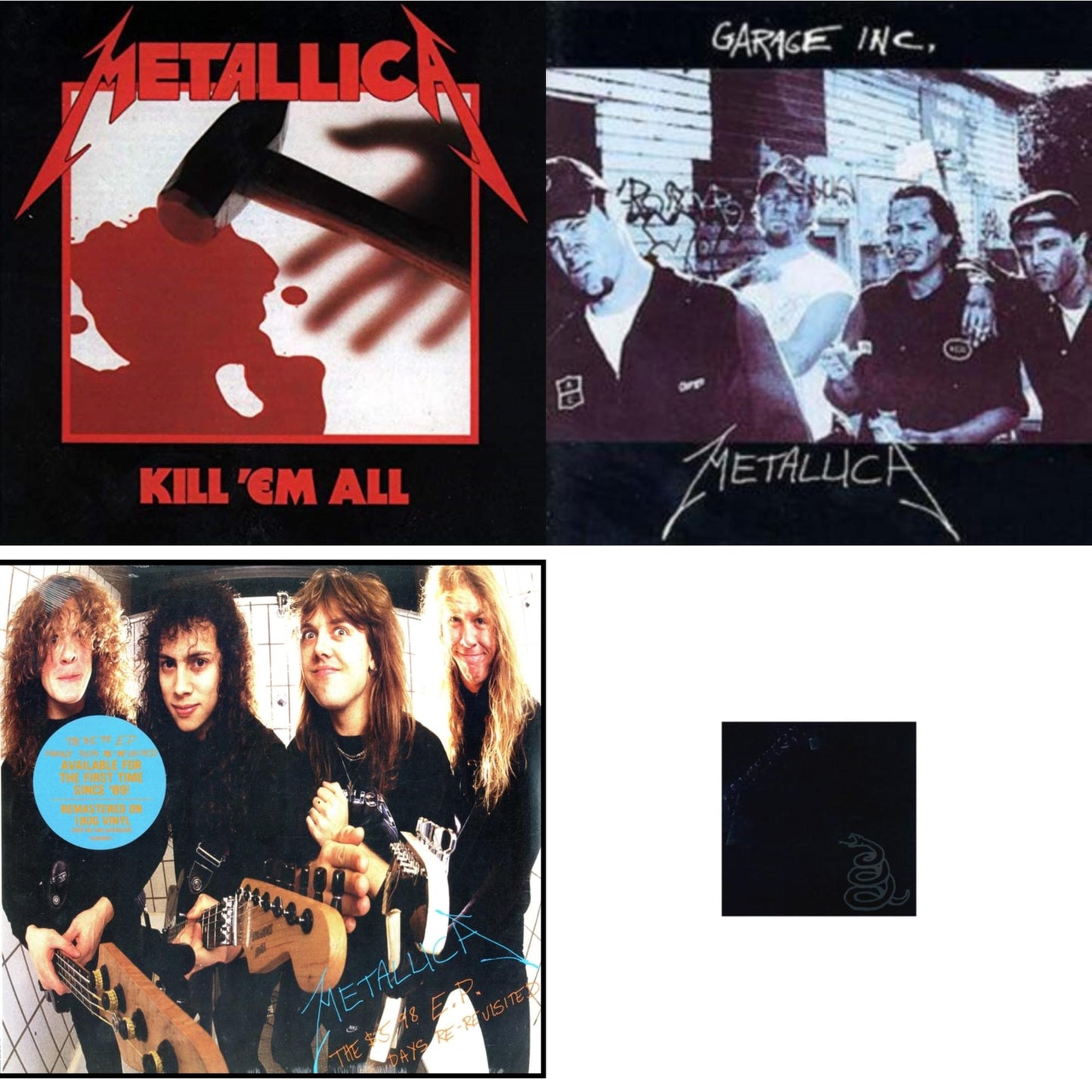 Metallica - Metallica (Remastered/2LP) & Garage Inc. & Kill Em All (180G) & $5.98 Ep: Garage Days Re-Revisited (Remastered)