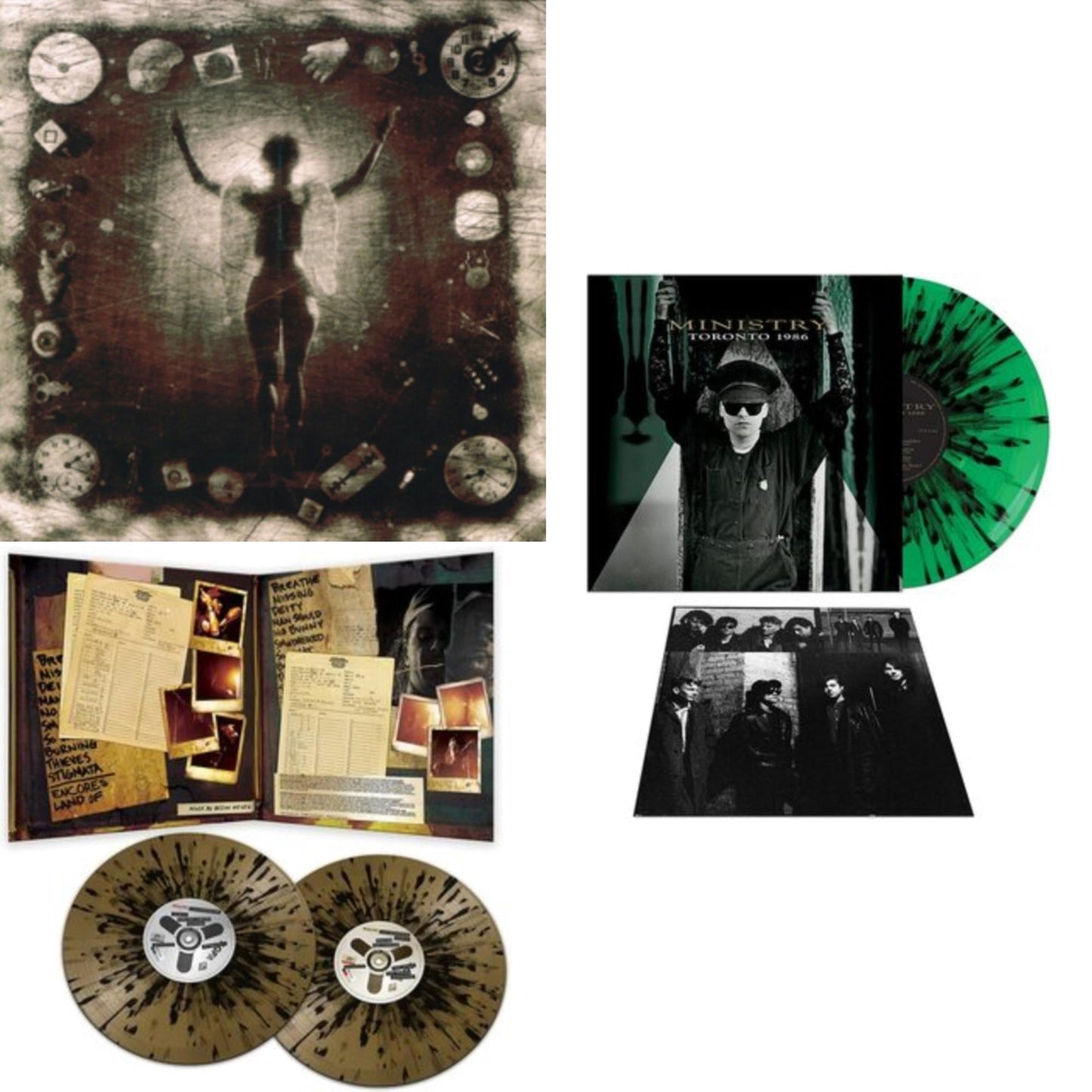 Ministry - Ke*A*H** (Psalm 69) (180G) & Toronto 1986 (Green & Black Splatter LP Vinyl) & Live Necronomicon (Black & Gold Splatter Vinyl/2LP)