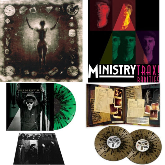 Ministry - Ke*A*H** (Psalm 69) (180G) & Toronto 1986 (Green & Black Splatter LP Vinyl) & Live Necronomicon (Black & Gold Splatter Vinyl/2LP) & Trax Rarities (Black/White/Magenta Splatter LP Vinyl)