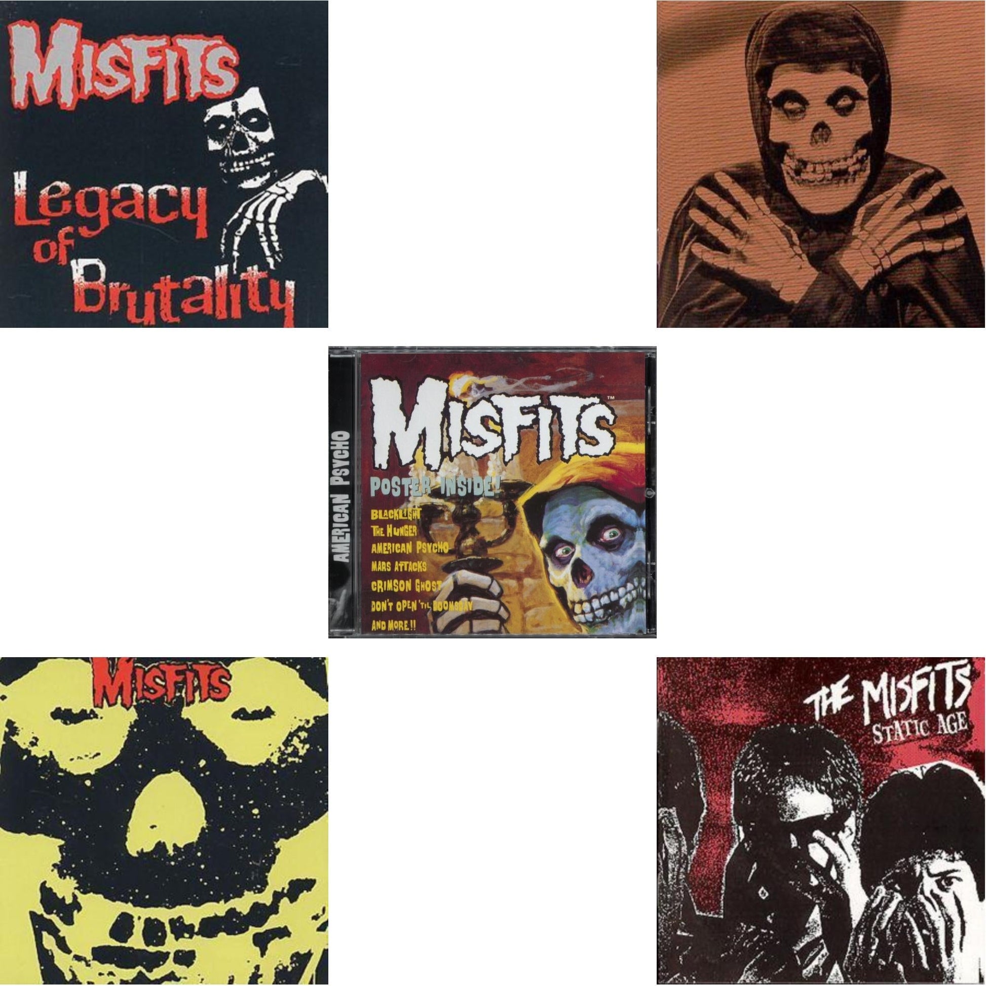 Misfits - Collection & Legacy Of Brutality & Collection Vol.2 & Static Age & American Psycho - CD Bundle