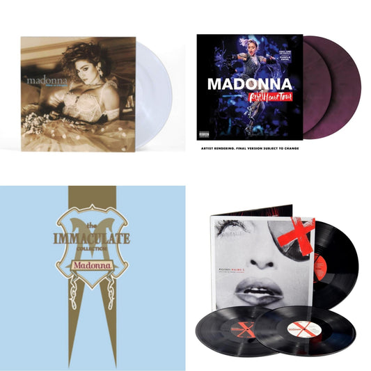 Madonna - Rebel Heart Tour (X) (Purple Galaxy Swirl Vinyl/2LP) & Madame X (Live) (3LP) & Like A Virgin & Immaculate Collection (2LP)