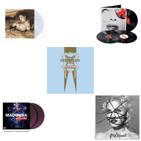 Madonna - Rebel Heart Tour (X) (Purple Galaxy Swirl Vinyl/2LP) & Rebel Heart & Madame X (Live) (3LP) & Like A Virgin & Immaculate Collection (2LP)