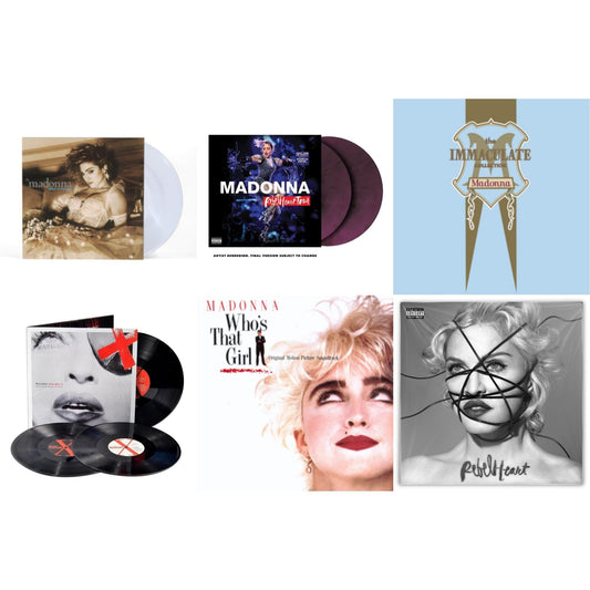 Madonna - Rebel Heart Tour (X) (Purple Galaxy Swirl Vinyl/2LP) & Rebel Heart & Madame X (Live) (3LP) & Like A Virgin & Immaculate Collection (2LP) & Who's That Girl Ost (Back 2 The 80S) (I)