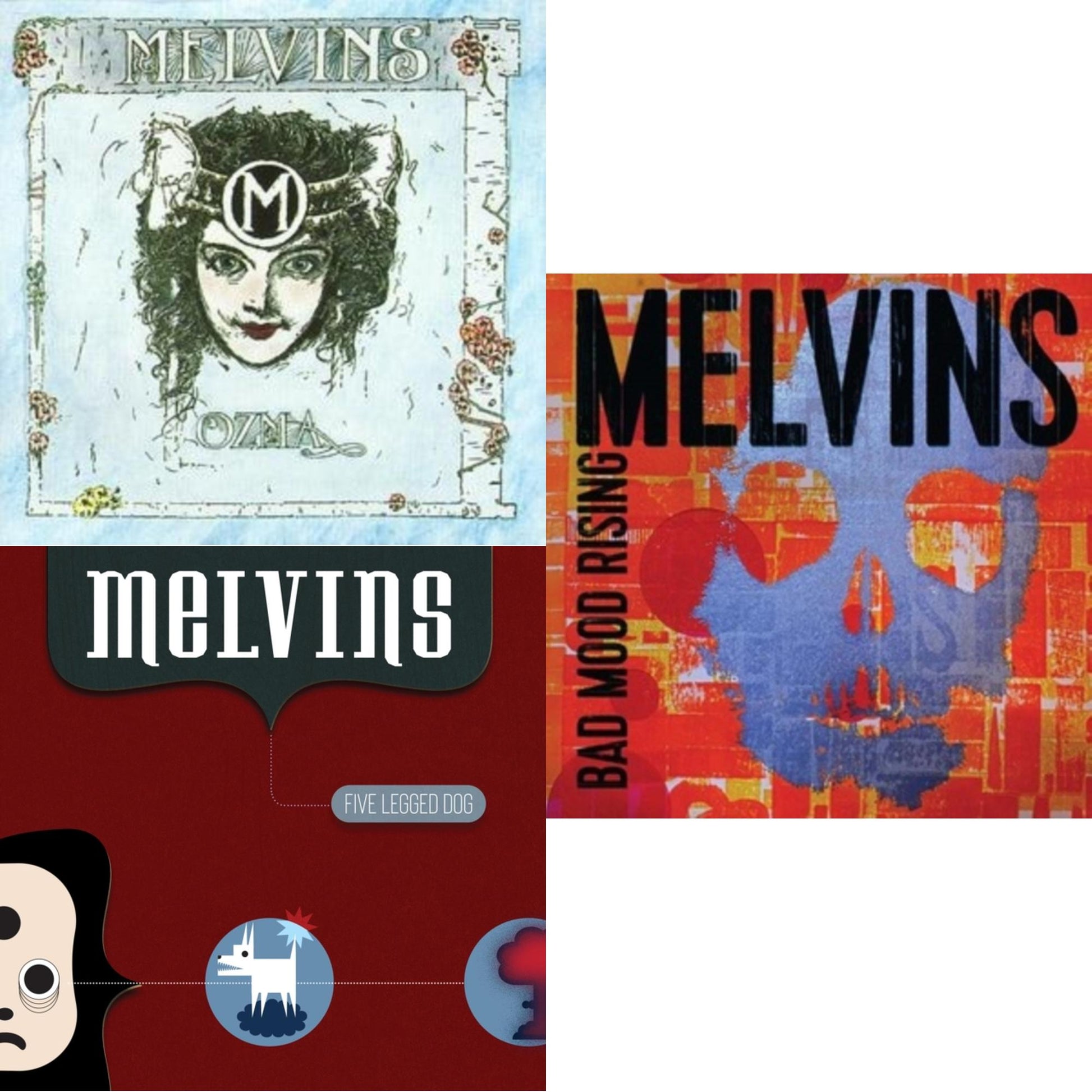 Melvins - Ozma & Five Legged Dog & Bad Moon Rising - CD Bundle