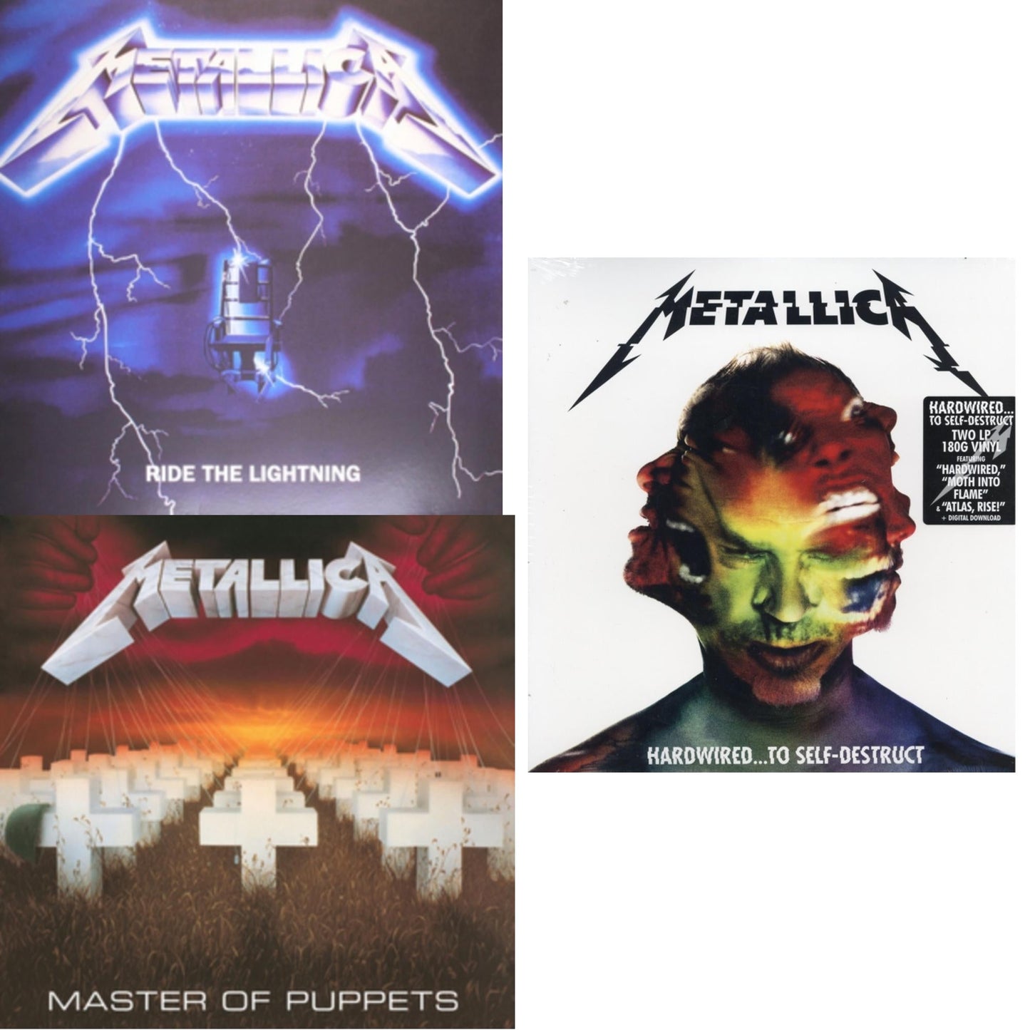 Metallica - Ride The Lightning (180G) & Master Of Puppets (Remastered) & Hardwired To Self-Destruct (2LP/180G/Dl Card)