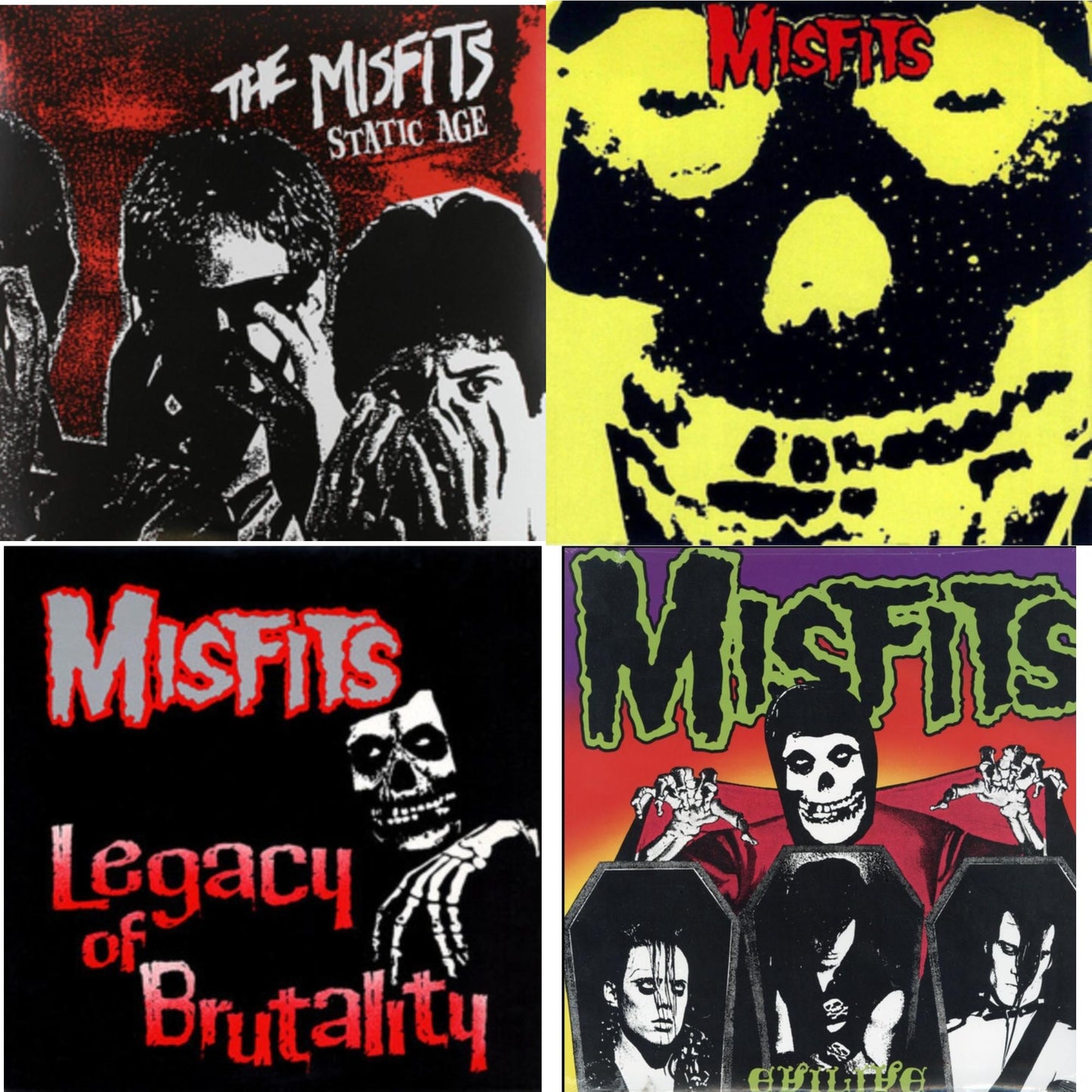Misfits - Legacy Of Brutality & Evilive & Collection & Static Age - LP Vinyl Bundle