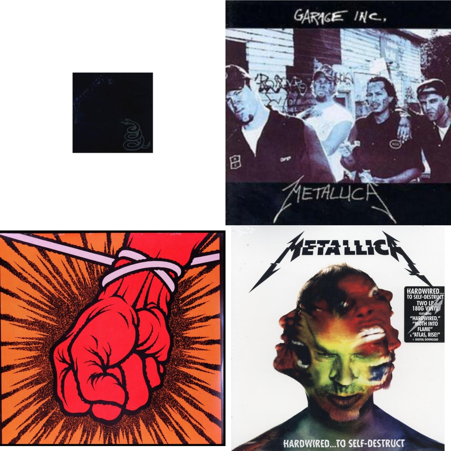 Metallica - Metallica (Remastered/2LP) & Garage Inc. & St Anger & Hardwired To Self-Destruct (2LP/180G/Dl Card)